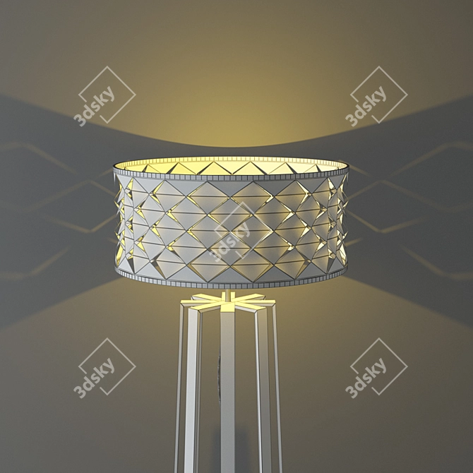 Sleek Minimalist Zed Floor Lamp 3D model image 3