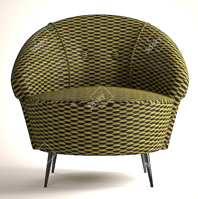 Contemporary Armchair Lola by CREAZIONI 3D model image 2