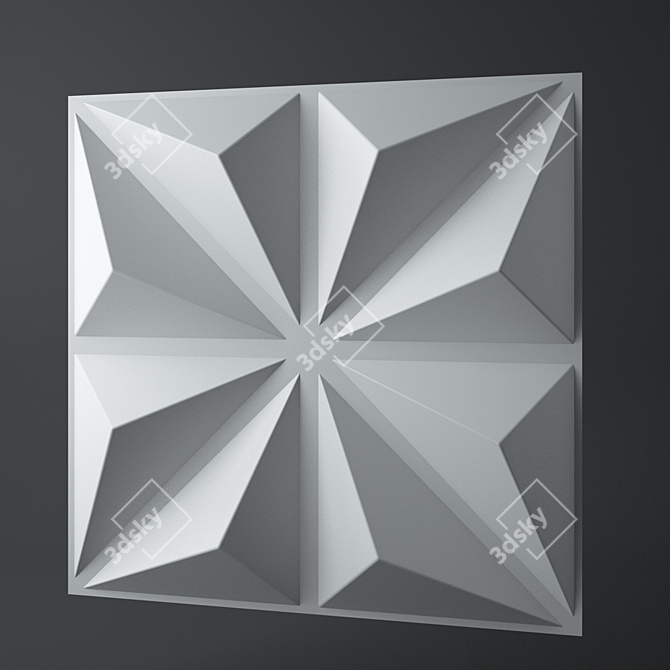 Luxury Diamond 3D Wall Panel 3D model image 2