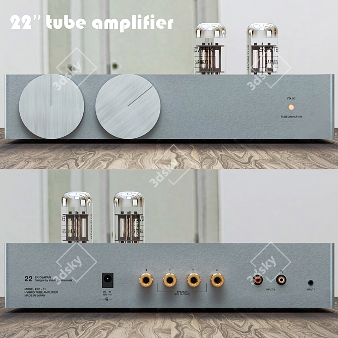 22 Tube Music Amplifier 3D model image 1