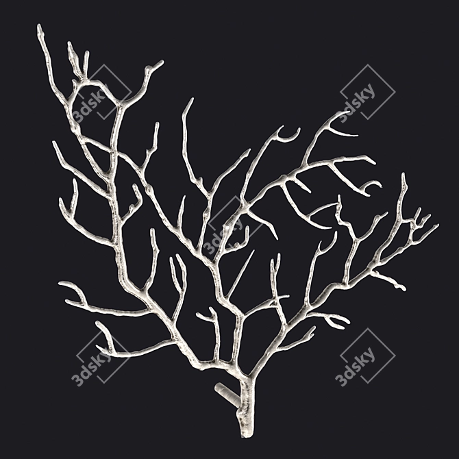 Elegance Unleashed: Metal Tree Branch Sculpture 3D model image 3