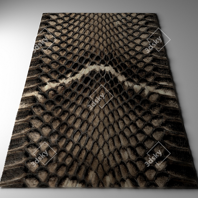 Warm Fluffy Carpet 3D model image 1