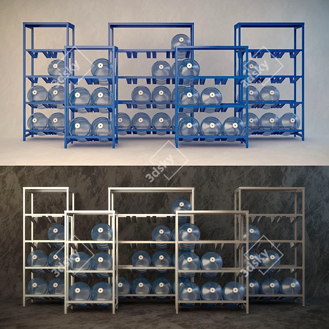 HydroRack - Convenient Bottled Water Storage 3D model image 2