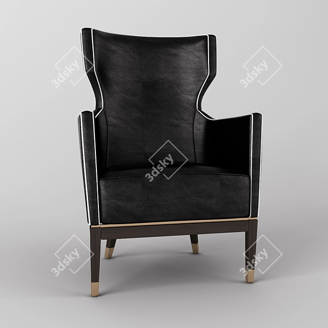 Elegant Hercule Dining Chair 3D model image 1