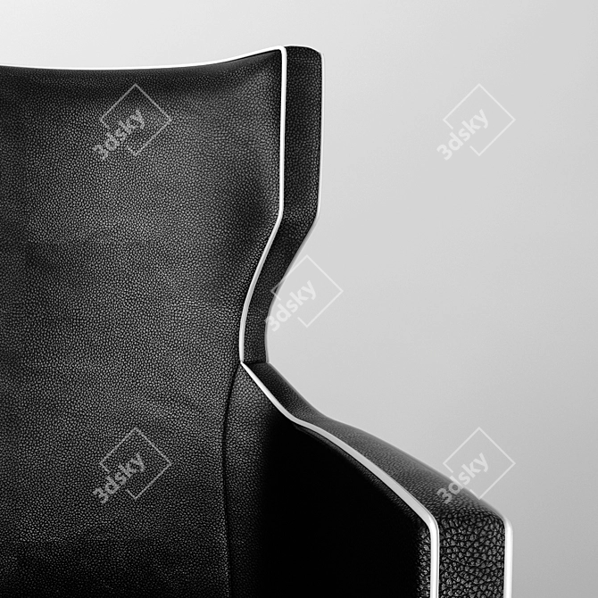 Elegant Hercule Dining Chair 3D model image 2