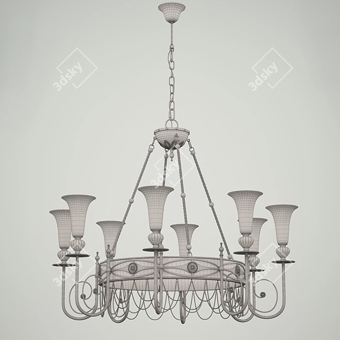 Florence Chiaro Chandelier: German Elegance 3D model image 2