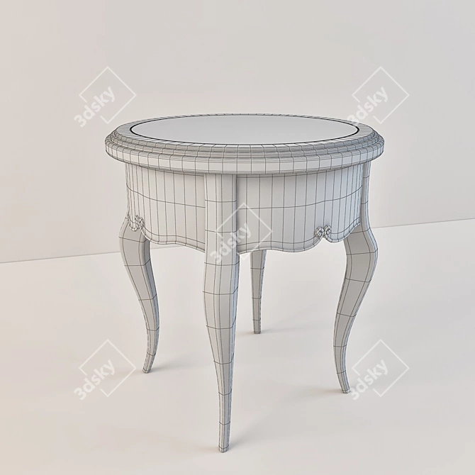 Elegant Bedside Table | D60x60 3D model image 2