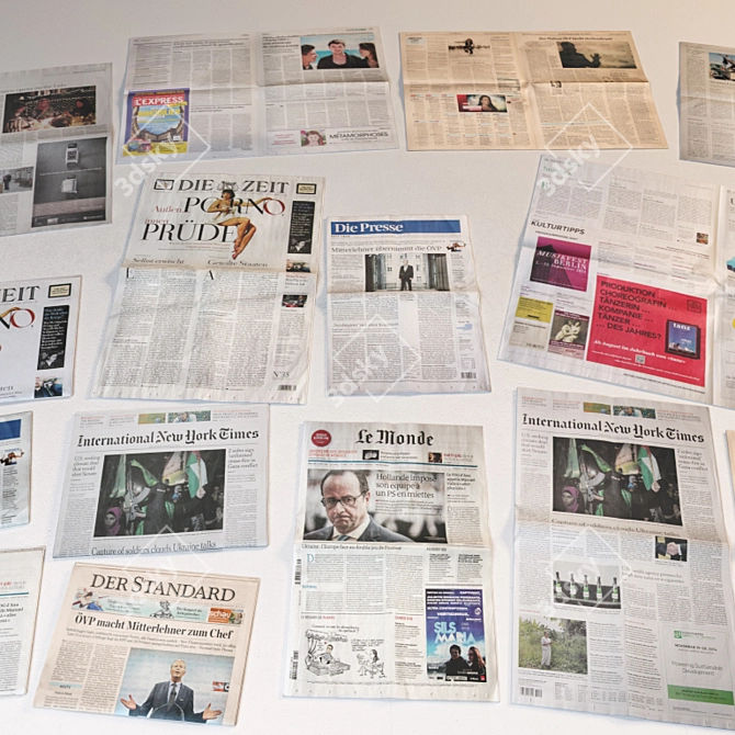 Multilingual Newspapers: Stay Informed! 3D model image 1