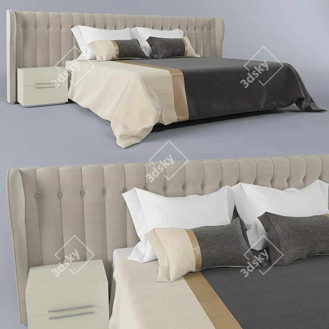 ComfortMax Bed: Dream in Style 3D model image 1