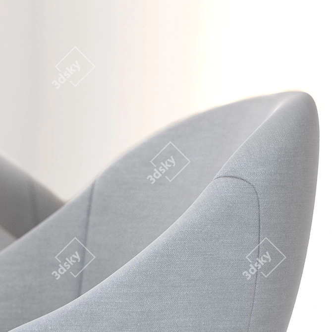 Sleek Curves Modern Chair 3D model image 2