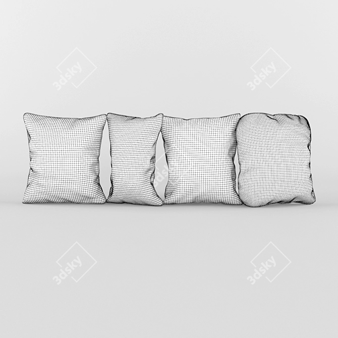 Ultimate King-size Pillows 3D model image 3