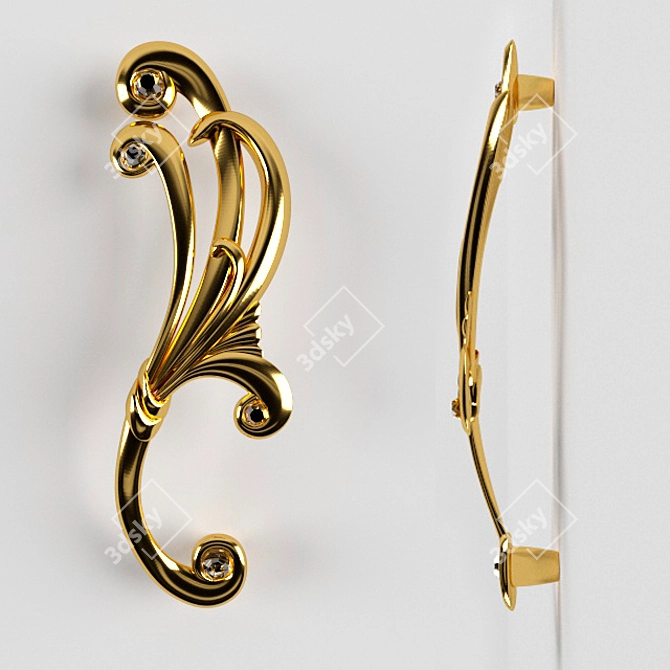 Italian Made Ferretto Furniture Handle: Stylish, Durable & Sleek 3D model image 1