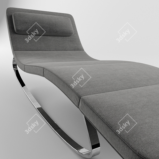 Elegant Outdoor Lounge Chair 3D model image 2