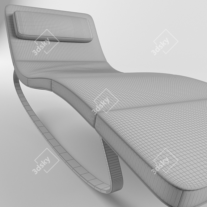 Elegant Outdoor Lounge Chair 3D model image 3