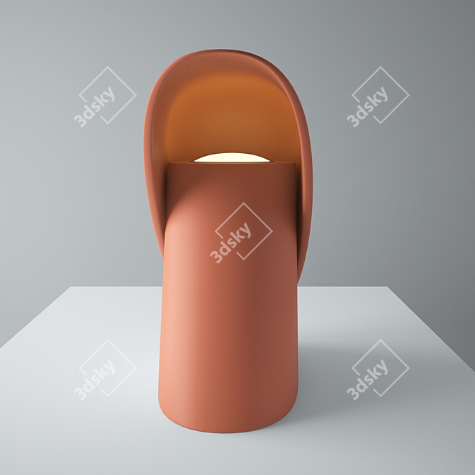 Minimalist K Lamp 3D model image 2