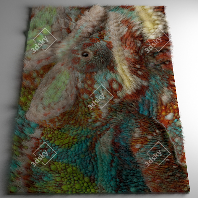Cozy and Fluffy Chameleon 3D model image 1