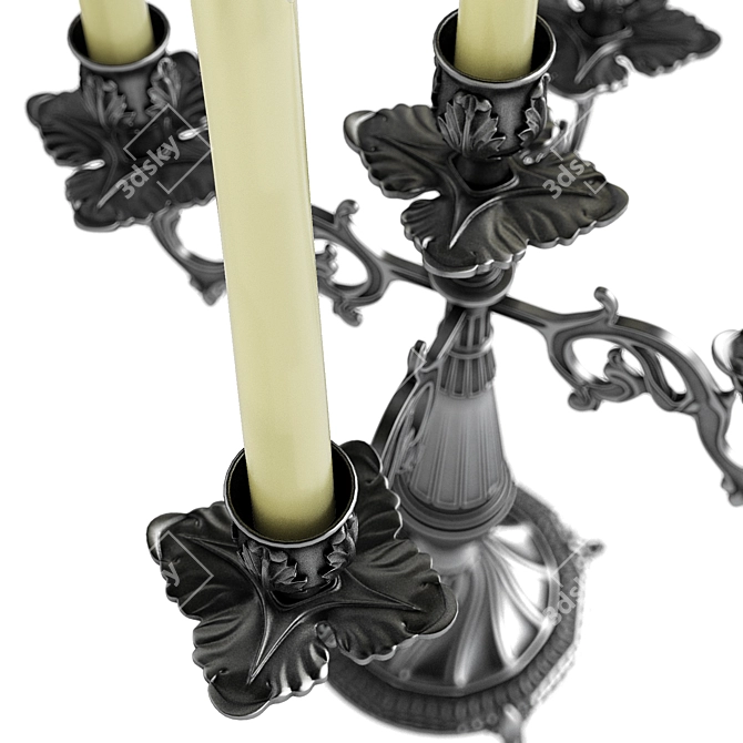 Elegant Candelabrum: V-Ray & Corona Compatible 3D model image 3