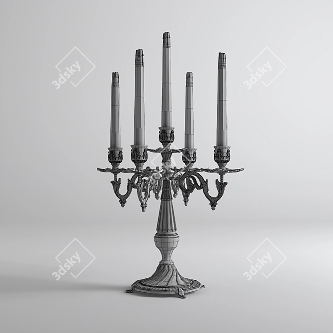 Elegant Candelabrum: V-Ray & Corona Compatible 3D model image 5