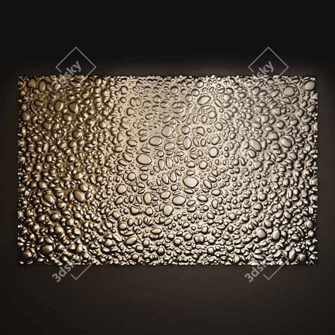 Title: Custom-Crafted Wood Carved Wall Panel 3D model image 1