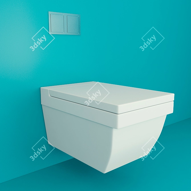 Modern Hanging Toilet Bowl 3D model image 1