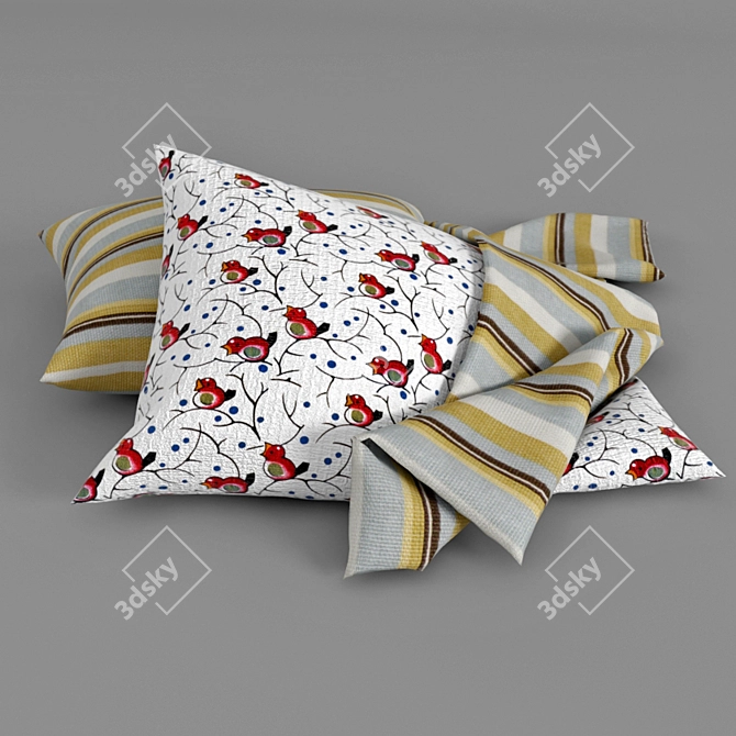 Revitalize Your Interior with Sofa Cushions 3D model image 2