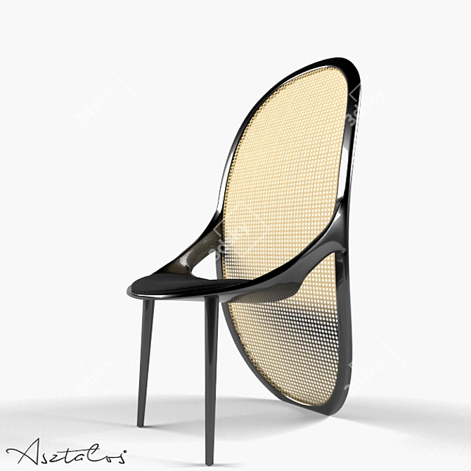 Elegant Wiener Chair: Designed by Gabriella Asztalos 3D model image 1