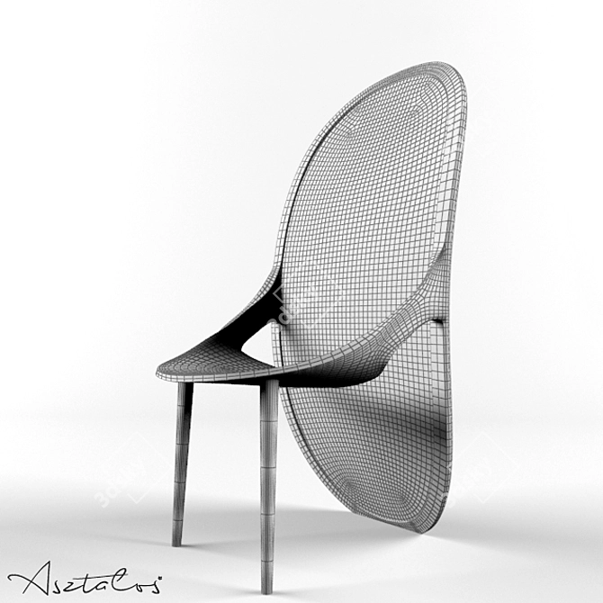 Elegant Wiener Chair: Designed by Gabriella Asztalos 3D model image 3