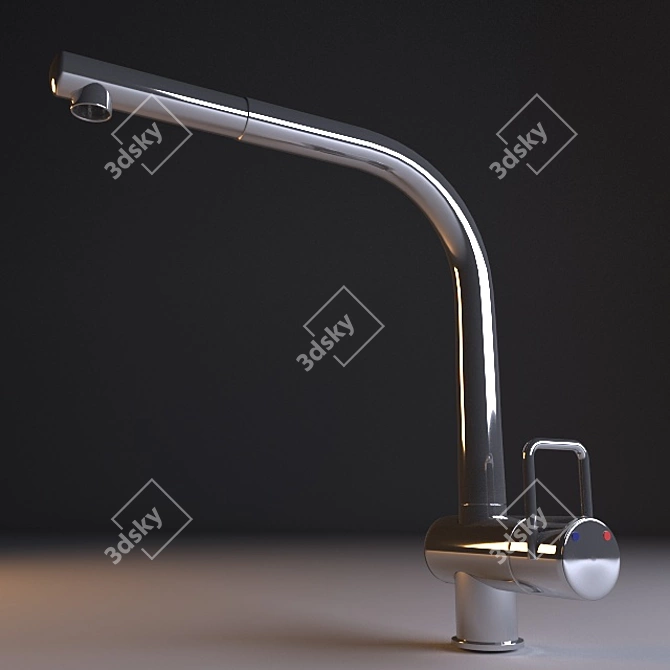 SmartFlow Kitchen Faucet 3D model image 1