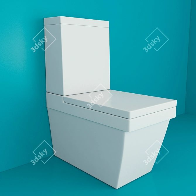 Sleek & Stylish WC Solution 3D model image 1