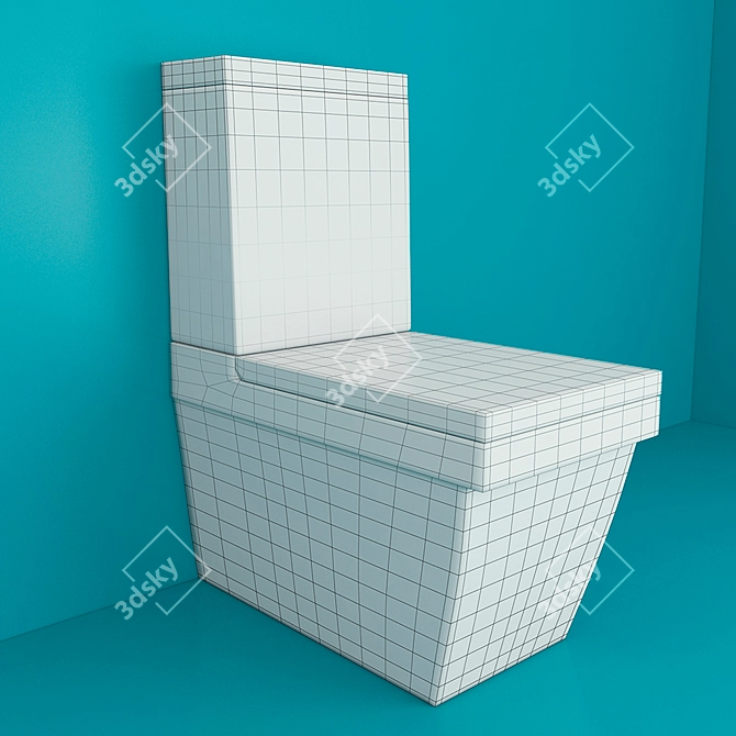 Sleek & Stylish WC Solution 3D model image 2