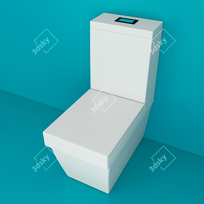 Sleek & Stylish WC Solution 3D model image 3