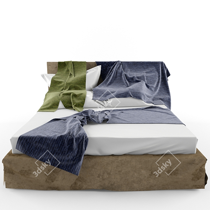 Modern Linen Set - Textured Model 3D model image 2