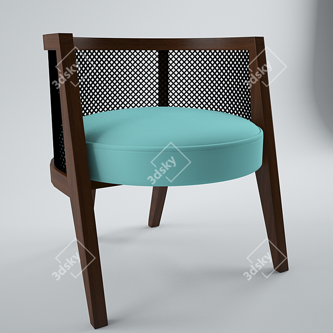 Elegant Arabesk Armchair: Luxurious Comfort 3D model image 1