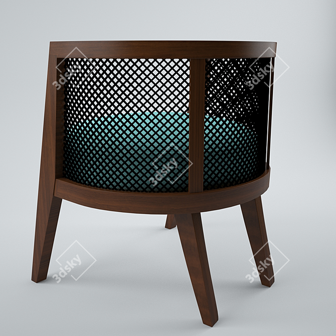 Elegant Arabesk Armchair: Luxurious Comfort 3D model image 2