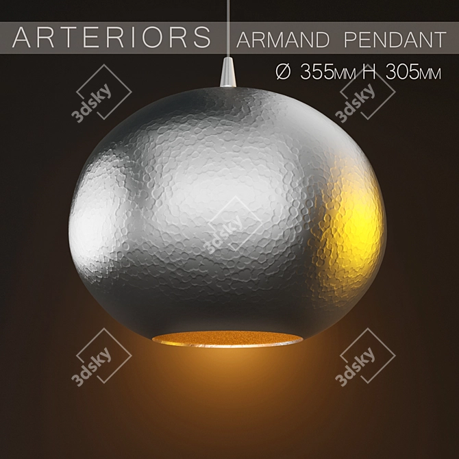 Elegant Armand Pendant 3D model image 1