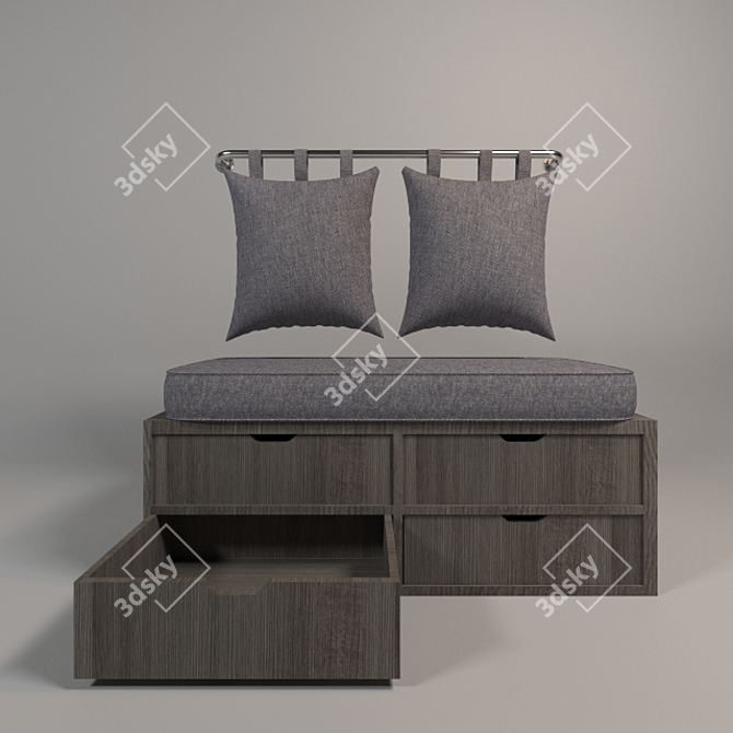 Compact Terrace Sofa 3D model image 1