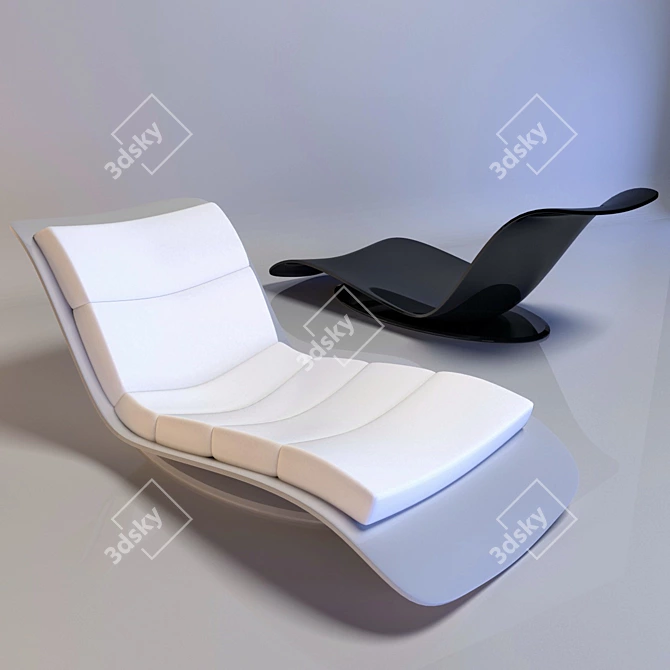  Sleek Rest: Futuristic Bench 3D model image 1