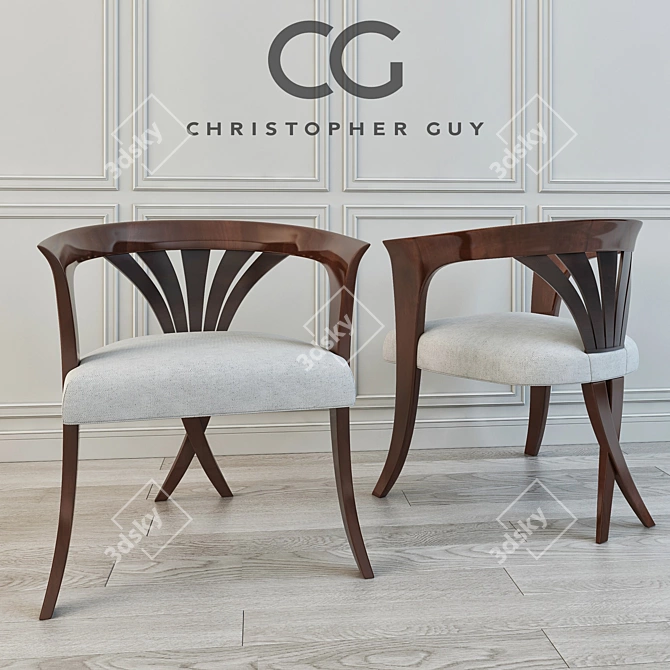 Elegant Lexa Chair by Christopher Guy 3D model image 1