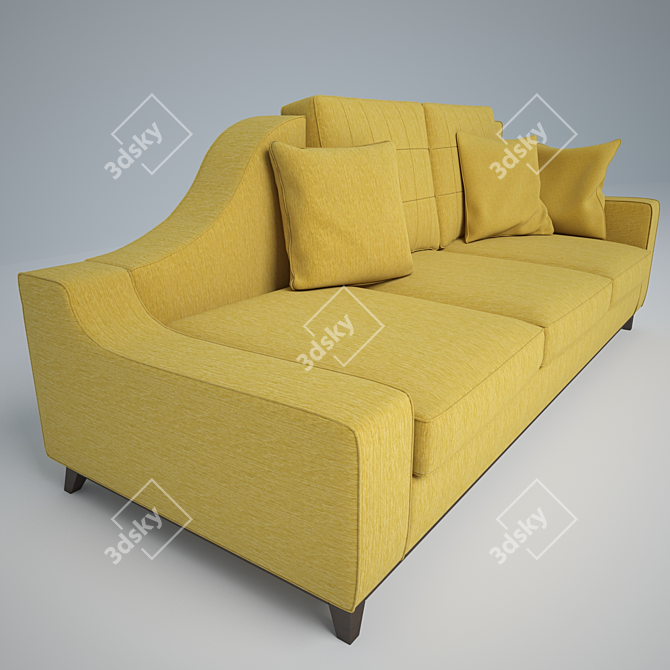 Modern Dormeuse Couch Bed by BEDDING 3D model image 3