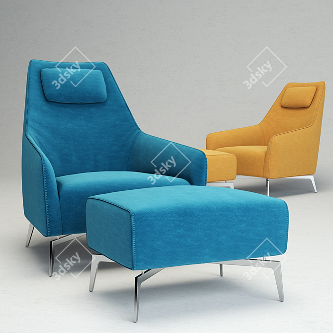 Modern Carol Sofa: Stylish & Comfortable 3D model image 3