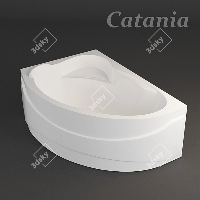 Elegant Catania Bath - Perfect Addition to Any Bathroom 3D model image 1