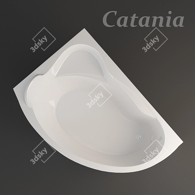 Elegant Catania Bath - Perfect Addition to Any Bathroom 3D model image 2