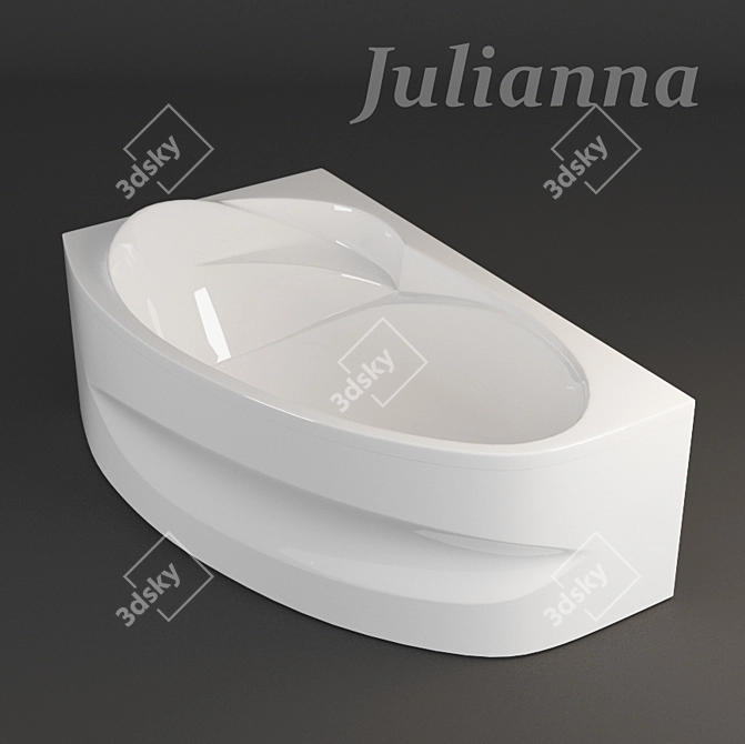 Elegant Asymmetric Julianna Bath 3D model image 1