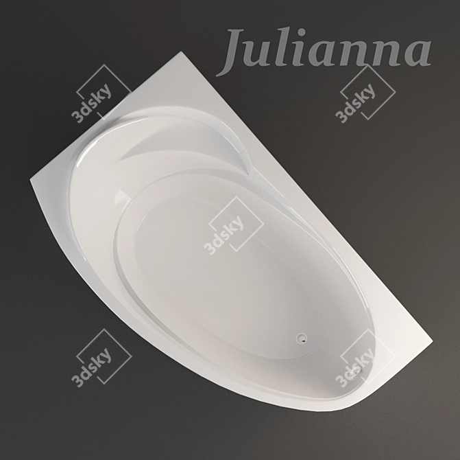 Elegant Asymmetric Julianna Bath 3D model image 2