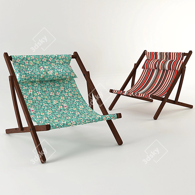 Relaxation at its Finest: Deck Chair 3D model image 2