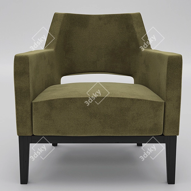 Luxurious Zimmer + Rhode Armchair 3D model image 2