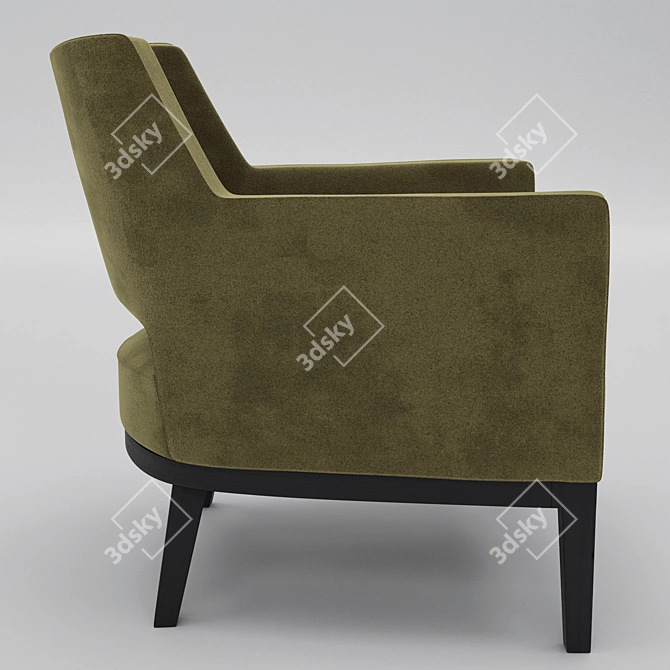 Luxurious Zimmer + Rhode Armchair 3D model image 3