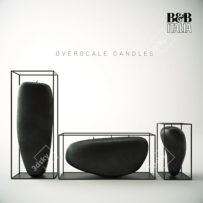 Sculptural Candle Collection 3D model image 1