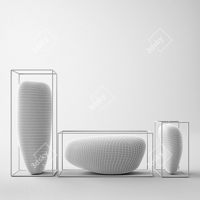 Sculptural Candle Collection 3D model image 2