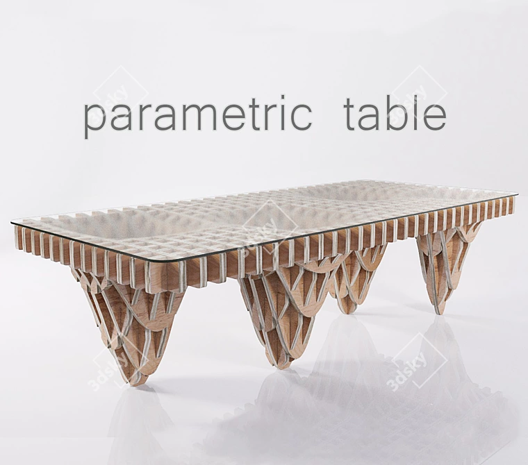 Modern Parametric Table 3D model image 1